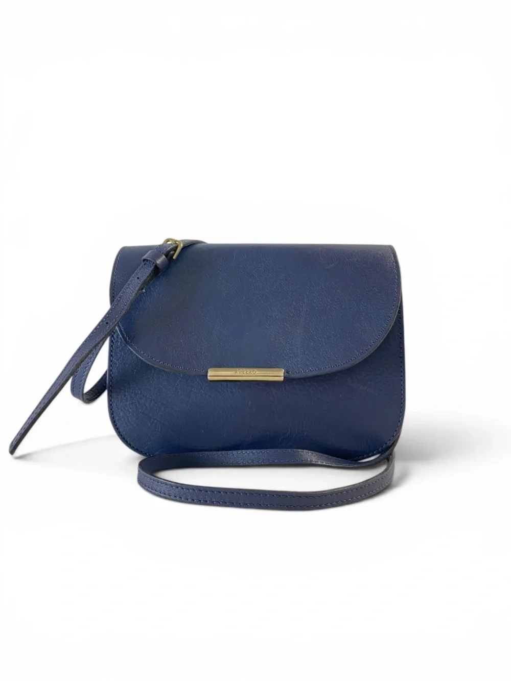 Arezzo Crossbody Leather Bag in Blue - Picture 2 of 10